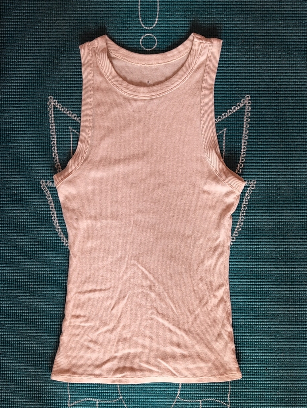 a new day Peach Ribbed Crewneck Tank Top